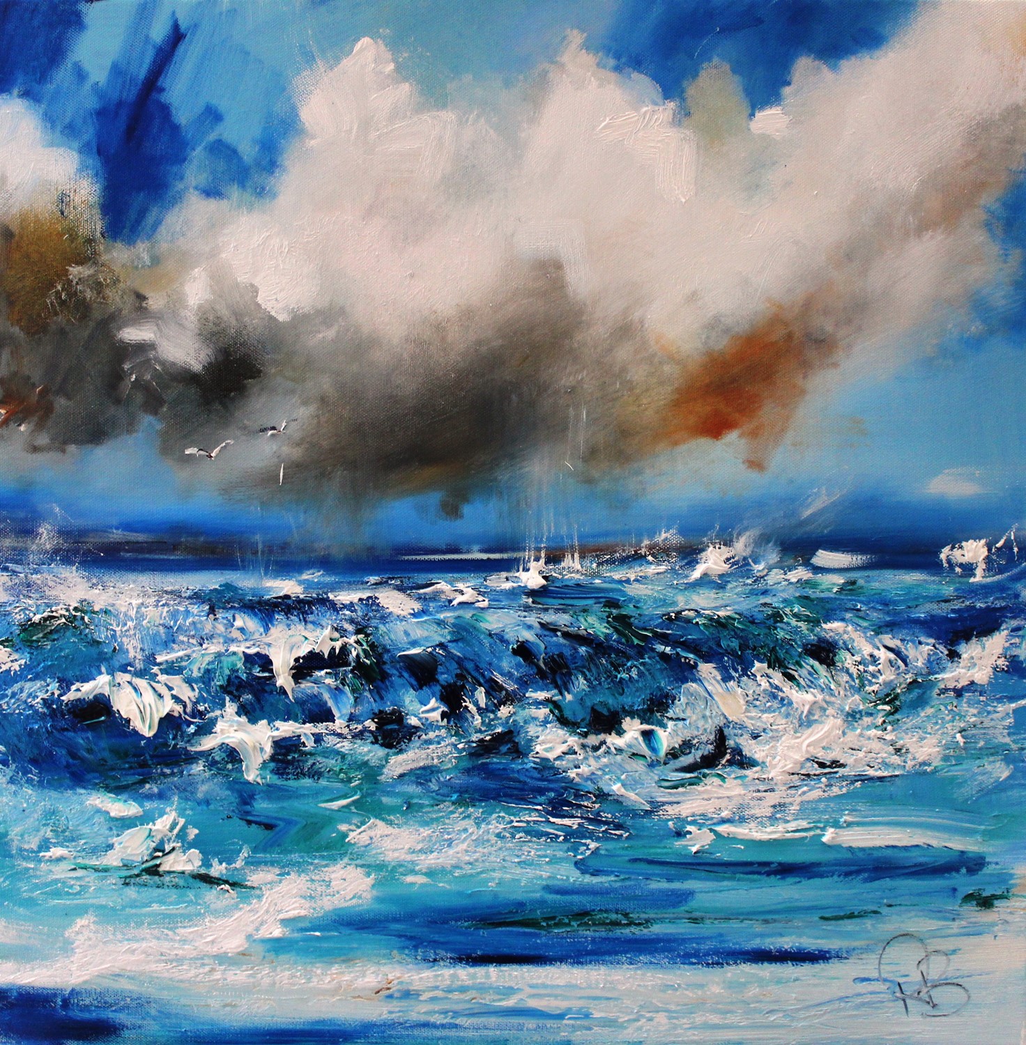 'Gulls and Sea Spray' by artist Rosanne Barr